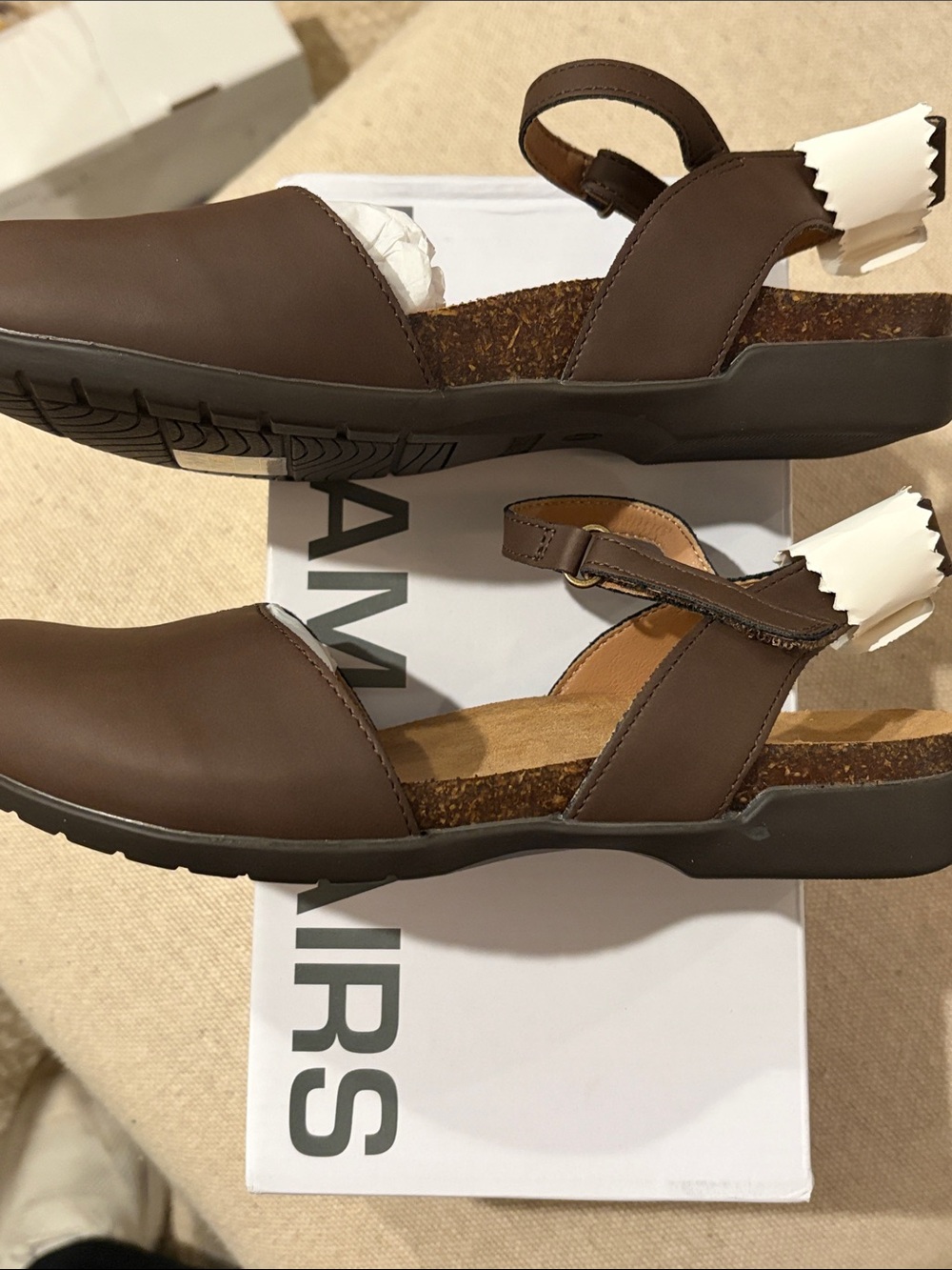Dream Pairs Dark Brown Closed Toe Arch Support Sandals/NIB/6 - Picture 10 of 15